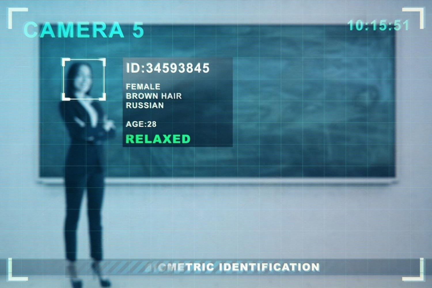 Biometric guest identification screen showing an ID record during UAE hotel check-in